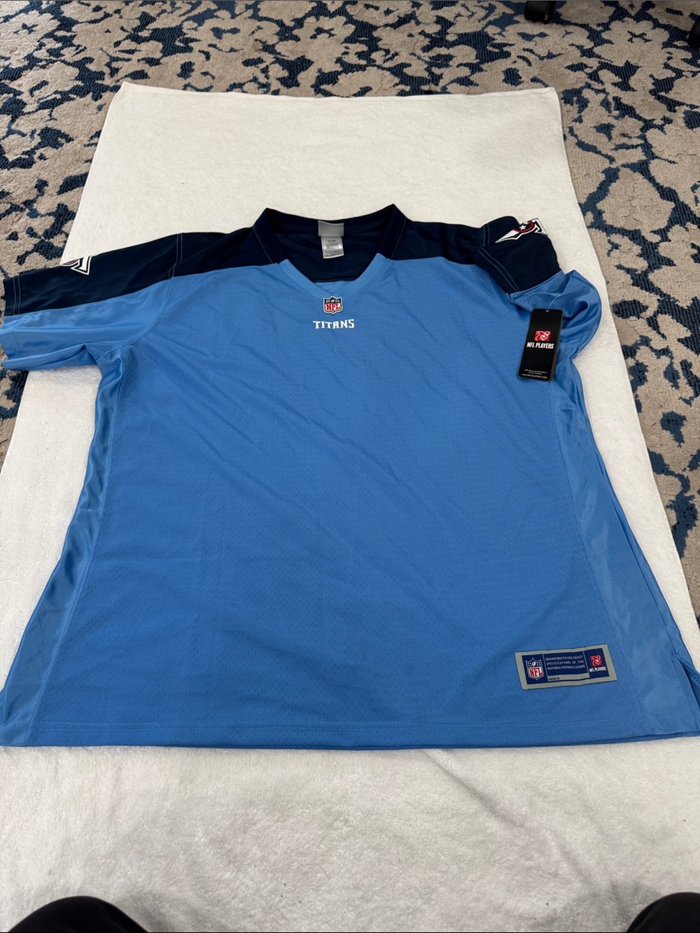 NFL Tennessee Titans Light Blue and Navy Men’s Jersey